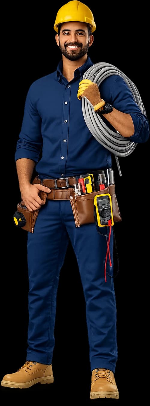 An electrician on call for managed properties